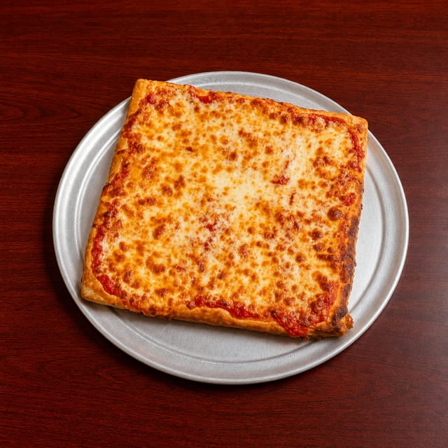 Sicilian Cheese Pizza.